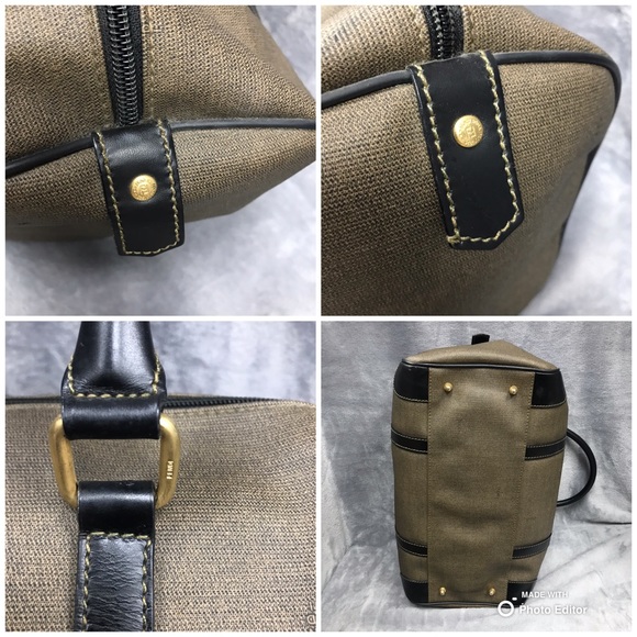 FENDI VINTAGE BOSTON DUFFLE BAG LOCK & KEY FINAL SALE - Picture 7 of 8